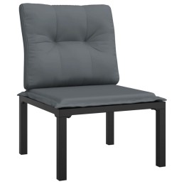 Acquista Poltrona da Giardino con Cuscini Polyrattan Nero e Grigio con riferimento GHV-362798 della ditta 