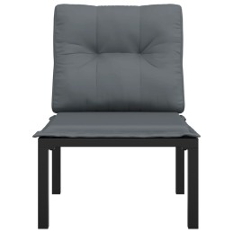 Acquista Poltrona da Giardino con Cuscini Polyrattan Nero e Grigio con riferimento GHV-362798 della ditta 