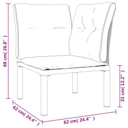 Acquista Poltrone Angolari Giardino Cuscini 2pz Polyrattan Nero e Grigio con riferimento GHV-362801 della ditta 