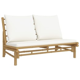 Acquista Panca da Giardino con Cuscini Bianco Crema in Bambù con riferimento GHV-363453 della ditta 