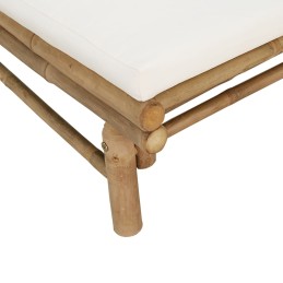Acquista Panca da Giardino con Cuscini Bianco Crema in Bambù con riferimento GHV-363453 della ditta 