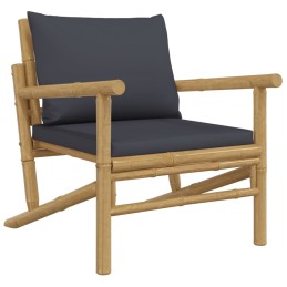 Acquista Sedie da Giardino 2 pz con Cuscini Grigio Scuro in Bambù con riferimento GHV-363466 della ditta 