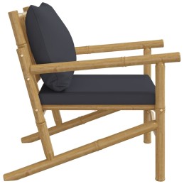 Acquista Sedie da Giardino 2 pz con Cuscini Grigio Scuro in Bambù con riferimento GHV-363466 della ditta 