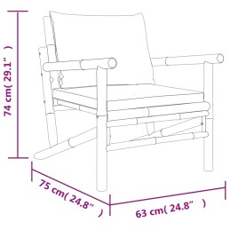 Acquista Sedie da Giardino 2 pz con Cuscini Grigio Scuro in Bambù con riferimento GHV-363466 della ditta 