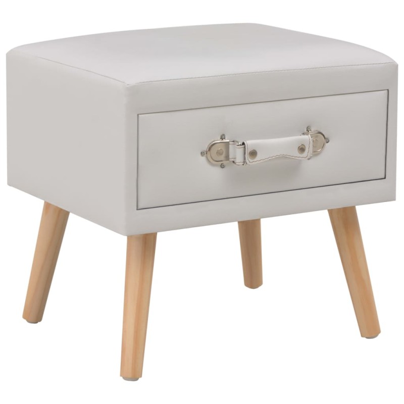 Acquista Comodino Bianco 40x35x40 cm in Similpelle con riferimento GHV-247536 della ditta 