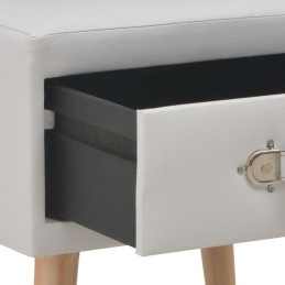 Acquista Comodino Bianco 40x35x40 cm in Similpelle con riferimento GHV-247536 della ditta 