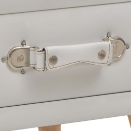 Acquista Comodino Bianco 40x35x40 cm in Similpelle con riferimento GHV-247536 della ditta 