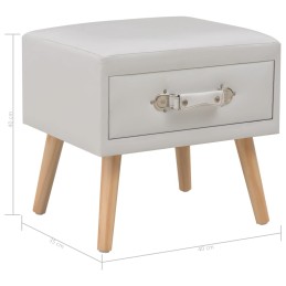Acquista Comodino Bianco 40x35x40 cm in Similpelle con riferimento GHV-247536 della ditta 