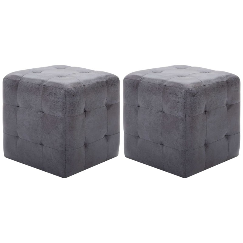 Acquista Comodini 2 pz Grigio 30x30x30 cm in Similpelle Scamosciata con riferimento GHV-249015 della ditta 