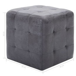 Acquista Comodini 2 pz Grigio 30x30x30 cm in Similpelle Scamosciata con riferimento GHV-249015 della ditta 