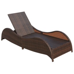 Acquista Lettino Prendisole con Cuscino in Polyrattan Marrone con riferimento GHV-41974 della ditta 