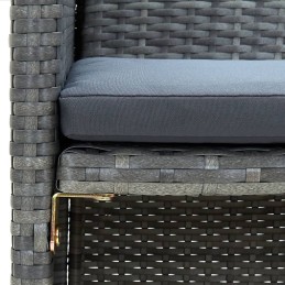 Acquista Divano da Giardino a 2 Posti con Cuscini Grigio in Polyrattan con riferimento GHV-43912 della ditta 