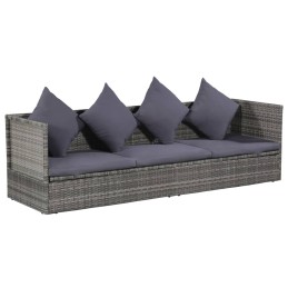 Acquista Lettino da Giardino Grigio 200x60 cm in Polyrattan con riferimento GHV-43959 della ditta 