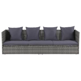 Acquista Lettino da Giardino Grigio 200x60 cm in Polyrattan con riferimento GHV-43959 della ditta 