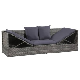 Acquista Lettino da Giardino Grigio 200x60 cm in Polyrattan con riferimento GHV-43959 della ditta 
