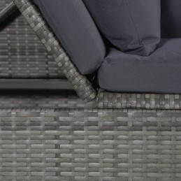 Acquista Lettino da Giardino Grigio 200x60 cm in Polyrattan con riferimento GHV-43959 della ditta 