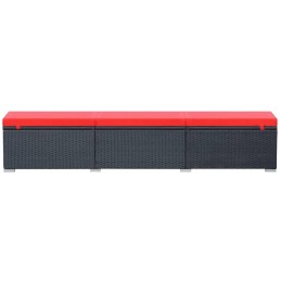 Acquista Lettino Prendisole con Cuscino in Polyrattan Nero con riferimento GHV-44405 della ditta 