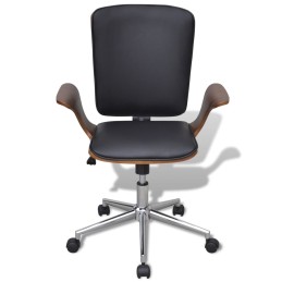 Acquista Sedia da Ufficio Girevole in Legno Curvato e Similpelle con riferimento GHV-241685 della ditta 