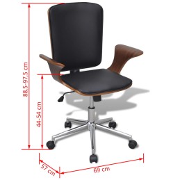 Acquista Sedia da Ufficio Girevole in Legno Curvato e Similpelle con riferimento GHV-241685 della ditta 