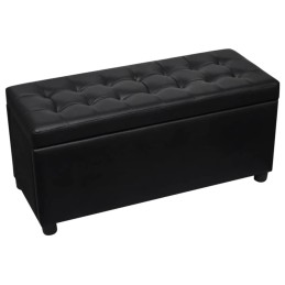 Acquista Sgabello con Contenitore in Pelle Artificiale Nero con riferimento GHV-242407 della ditta 
