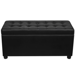 Acquista Sgabello con Contenitore in Pelle Artificiale Nero con riferimento GHV-242407 della ditta 