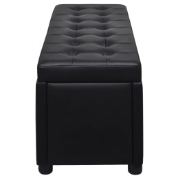 Acquista Sgabello con Contenitore in Pelle Artificiale Nero con riferimento GHV-242407 della ditta 
