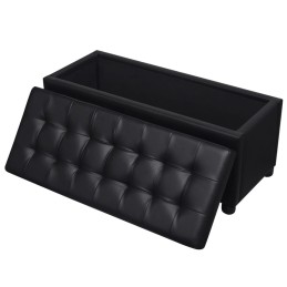 Acquista Sgabello con Contenitore in Pelle Artificiale Nero con riferimento GHV-242407 della ditta 