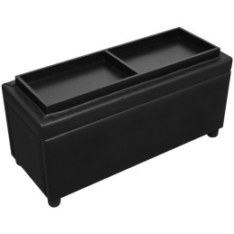 Acquista Sgabello con Contenitore in Pelle Artificiale Nero con riferimento GHV-242407 della ditta 