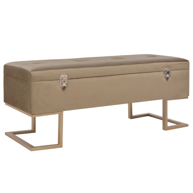 Acquista Panca con Vano Portaoggetti 105 cm Beige in Velluto con riferimento GHV-247574 della ditta 
