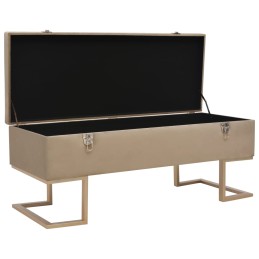 Acquista Panca con Vano Portaoggetti 105 cm Beige in Velluto con riferimento GHV-247574 della ditta 