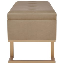 Acquista Panca con Vano Portaoggetti 105 cm Beige in Velluto con riferimento GHV-247574 della ditta 