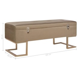 Acquista Panca con Vano Portaoggetti 105 cm Beige in Velluto con riferimento GHV-247574 della ditta 