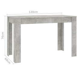 Acquista Tavolo da Pranzo Grigio Cemento 120x60x76 cm Legno Multistrato con riferimento GHV-800436 della ditta 