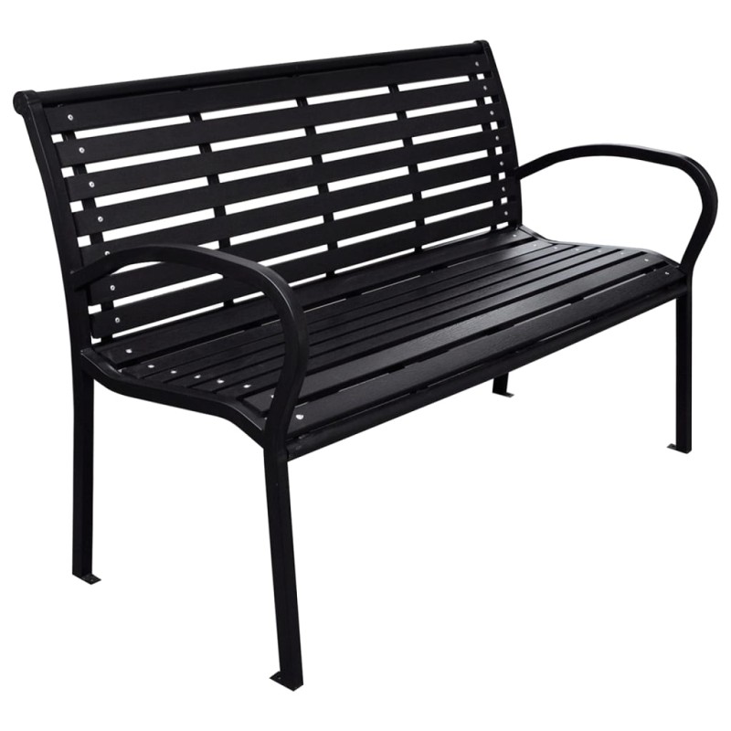 Acquista Panca da Giardino Nera 116 cm Acciaio e WPC con riferimento GHV-319578 della ditta 