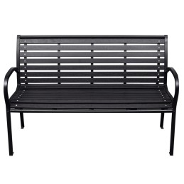 Acquista Panca da Giardino Nera 116 cm Acciaio e WPC con riferimento GHV-319578 della ditta 