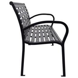 Acquista Panca da Giardino Nera 116 cm Acciaio e WPC con riferimento GHV-319578 della ditta 
