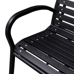 Acquista Panca da Giardino Nera 116 cm Acciaio e WPC con riferimento GHV-319578 della ditta 