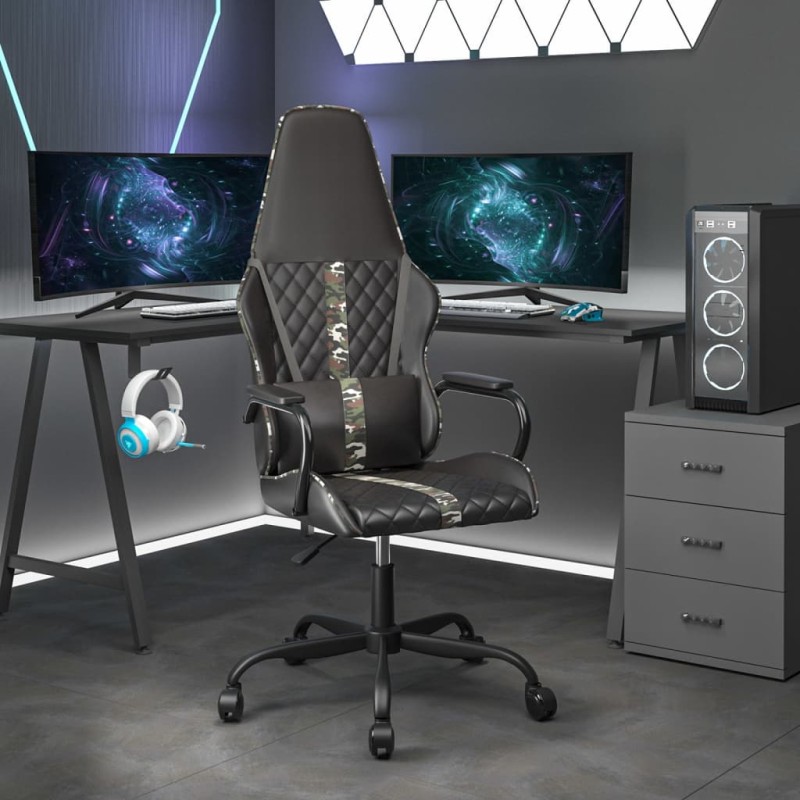 Acquista Sedia da Gaming Nero e Mimetico in Similpelle con riferimento GHV-3143797 della ditta 
