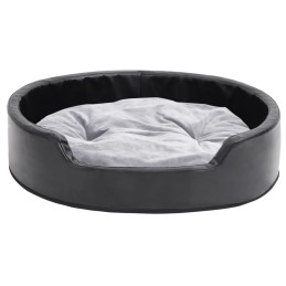 Acquista Lettino per Cani Nero e Grigio 79x70x19 cm Peluche e Similpelle con riferimento GHV-171254 della ditta 