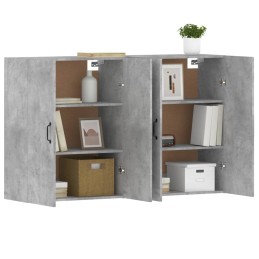 Acquista Armadietti a Parete 2 pz Grigio Cemento in Legno Multistrato con riferimento GHV-3197884 della ditta 
