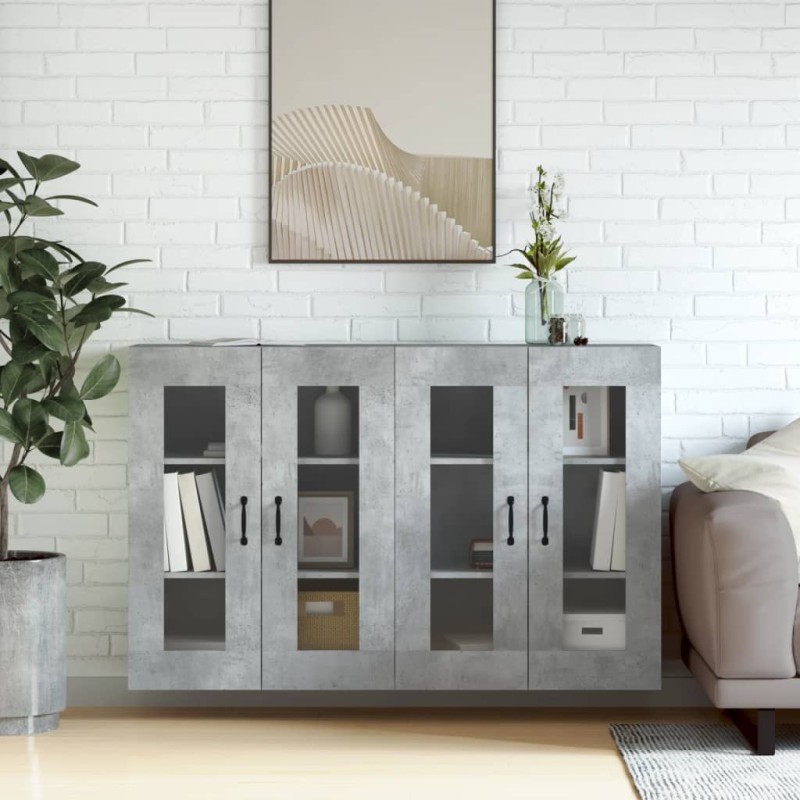 Acquista Armadietti a Parete 2 pz Grigio Cemento in Legno Multistrato con riferimento GHV-3197908 della ditta 