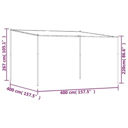 Acquista Gazebo Bianco 4x4 m 180 g/m² Tessuto e Acciaio con riferimento GHV-362464 della ditta 