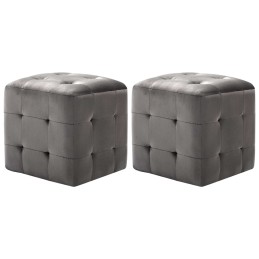 Acquista Pouf 2 pz Grigio 30x30x30 cm in Velluto con riferimento GHV-278385 della ditta 