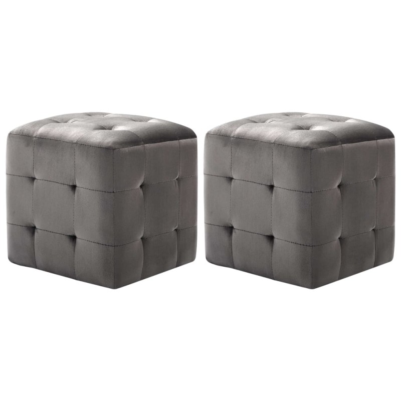Acquista Pouf 2 pz Grigio 30x30x30 cm in Velluto con riferimento GHV-278385 della ditta 