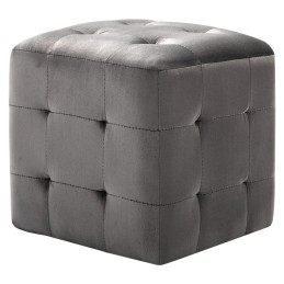 Acquista Pouf 2 pz Grigio 30x30x30 cm in Velluto con riferimento GHV-278385 della ditta 
