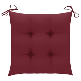 Acquista Sedie da Giardino con Cuscini Rosso Vino 6 pz Massello di Teak con riferimento GHV-3065614 della ditta 