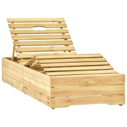Acquista Lettino da Giardino con Tavolino Cuscino Legno Pino Impregnato con riferimento GHV-3065965 della ditta 