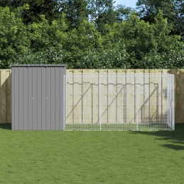 Acquista Casetta Cani Corsa Grigio Chiaro 165x455x181 cm Acciaio Zincato con riferimento GHV-3189104 della ditta 