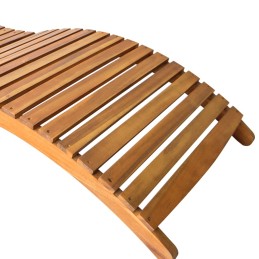 Acquista Lettini Prendisole 2 pz con Cuscini in Legno Massello d'Acacia con riferimento GHV-3077368 della ditta 