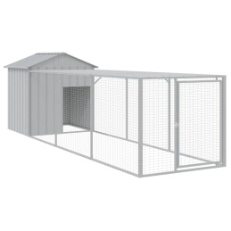 Acquista Pollaio Area Corsa Grigio Chiaro 117x405x123 cm Acciaio Zincato con riferimento GHV-3189074 della ditta 
